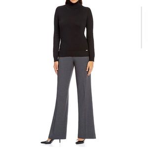 Calvin Klein Sz 2P Charcoal Gray Classic Trousers